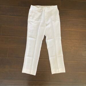 Linea Naturale Luxe Flat Front TBM Luxe made in Italy 100% linen pants size 35
